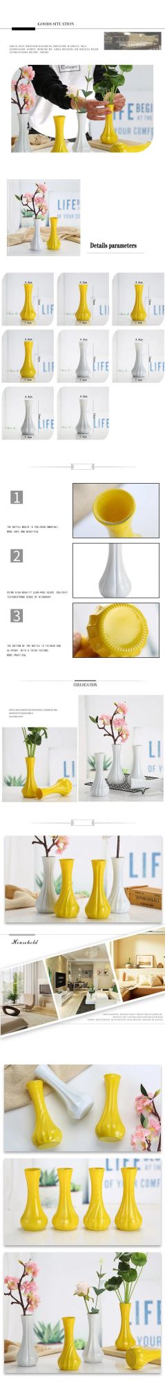 16cm Hight Mini Delicate Glass Vase for Wedding