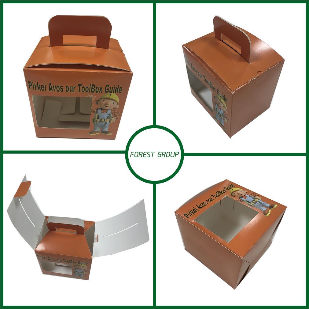 Customized Size Orange Insert Holder Big Cup Cake Box