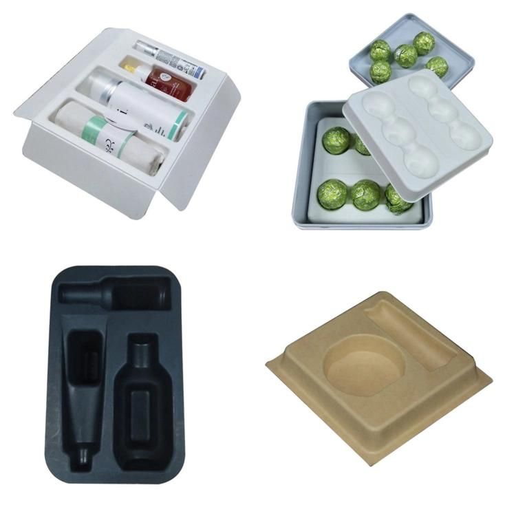 Factory Wholesale 100% Biodegradable Sugarcane Molded Pulp Cosmetics Various Trays