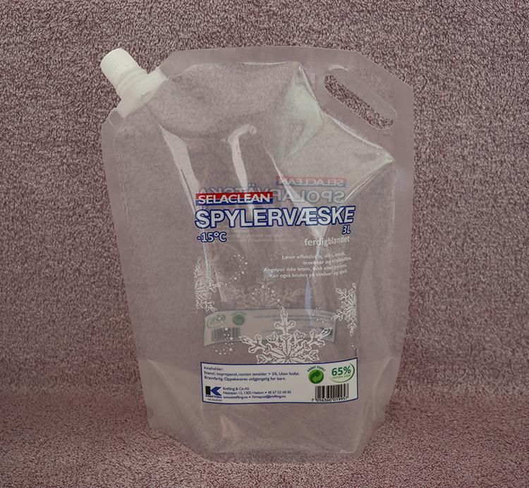 Stand up Packaging Handle Liquid Refill Bags with Spout for Windshield Washer Fluid