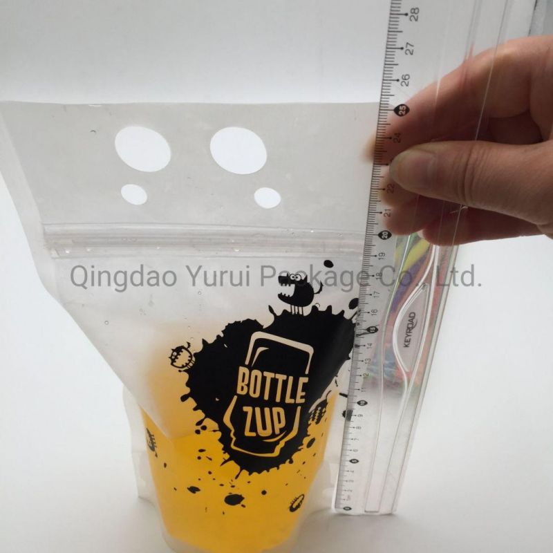 Wholesale Custom Printing Clear Plastic Stand up Pouch Liquid Juice Drinking Packaging Bag