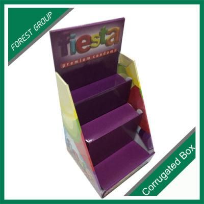 Cosmetic Food Snacks Corrugated Cardboard Counter Display Boxes