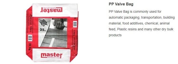 Moisture Proof BOPP Laminated PP Woven Bag 50kg Cement Bag with Valve