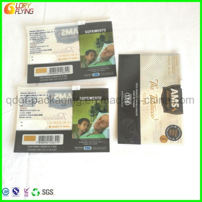 Slider Zipper Smell Proof Mylar Plastic Bag for Packing Toobacco & Cigar