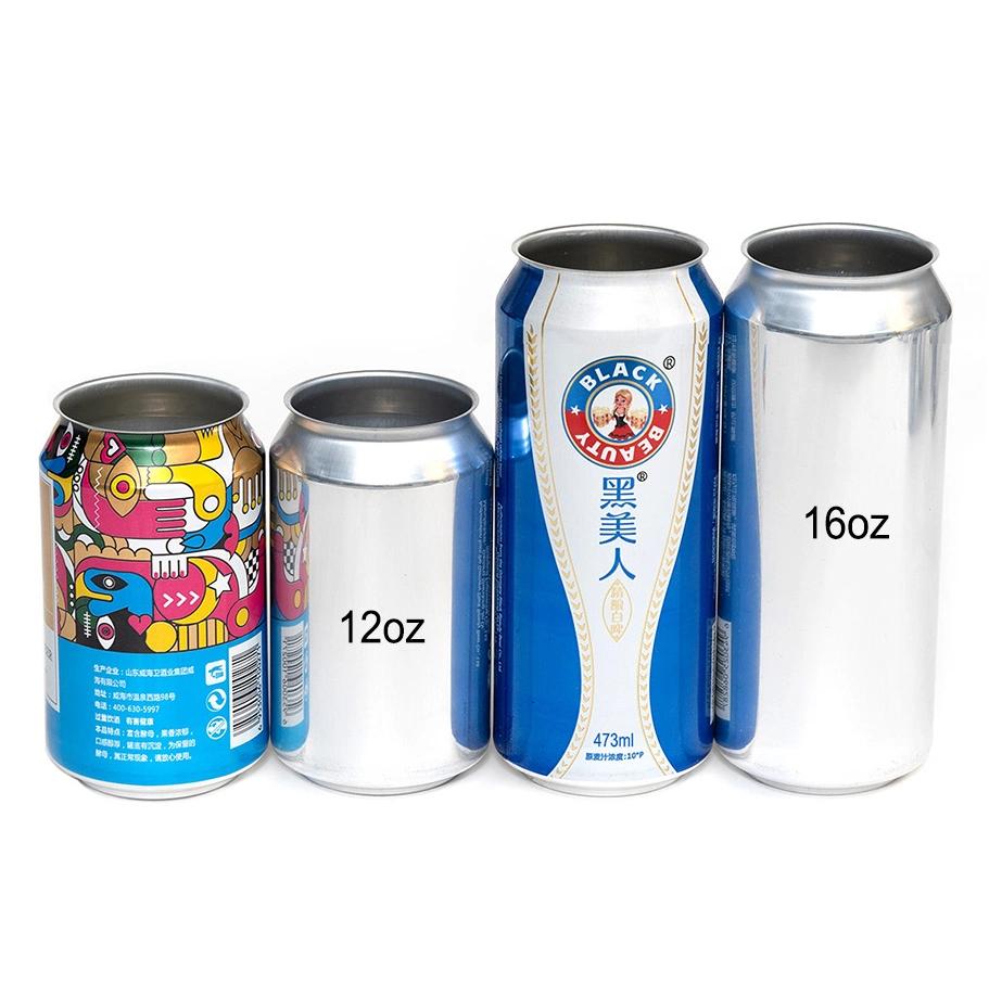 Silver Logo Print 16oz Aluminum Cans for Beer and Beverage