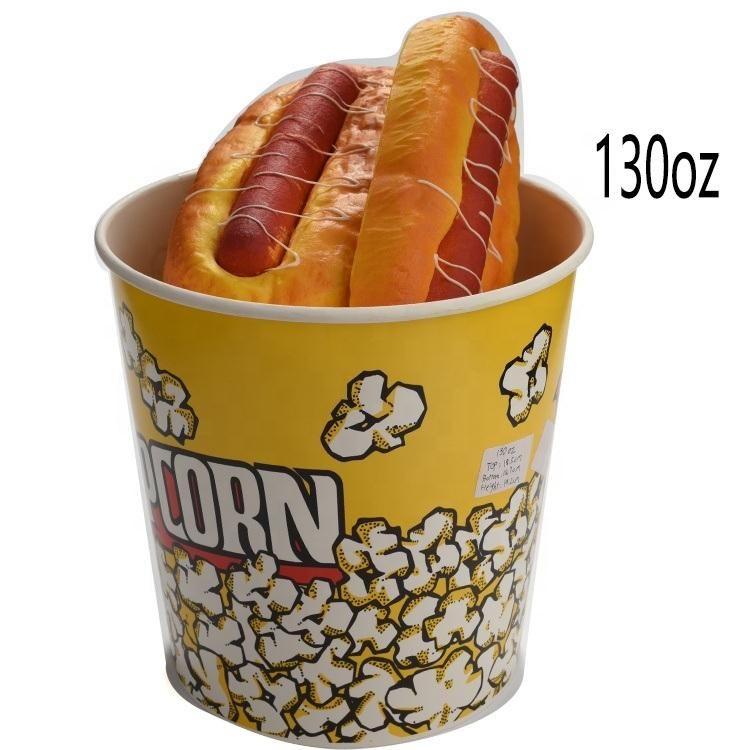 Middle East Single Sided Coated Paper Disposable Cup Popcorn Bucket