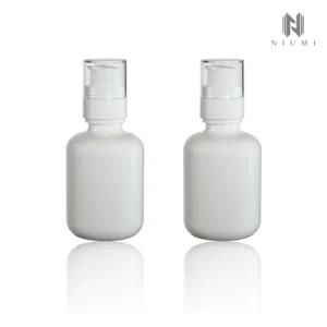 60ml Thick Wall Pet Lotion Bottle with Powder Pump Press Pump Skin Care Serum Bottle