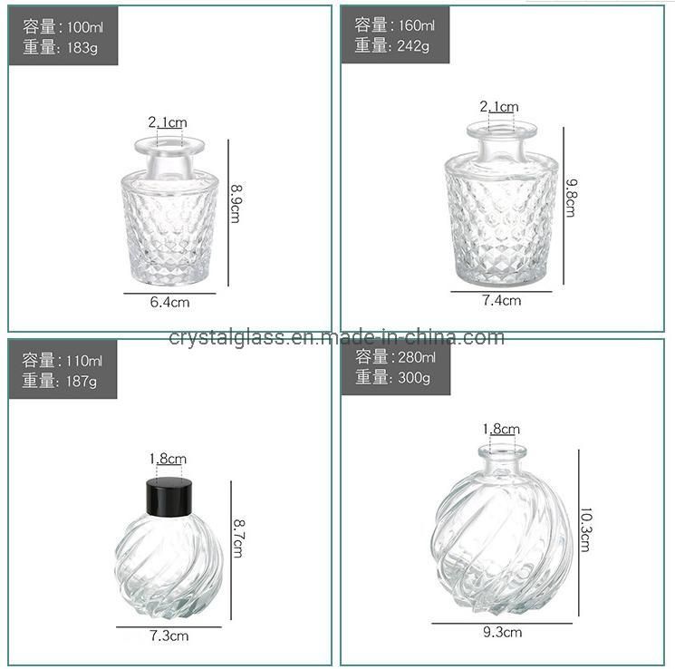 100ml Cylinder Reed Diffuser Oil Glass Bottles