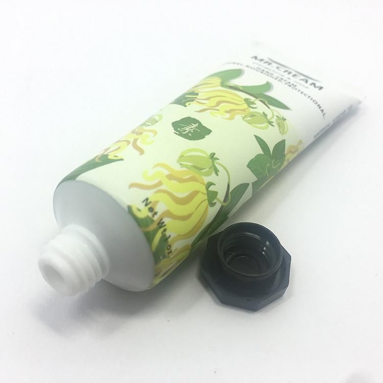 Empty PE Plastic Soft Cosmetic Packaging Container Facial Cleanser Body Lotion Squeeze Wholesale 100ml White Tube