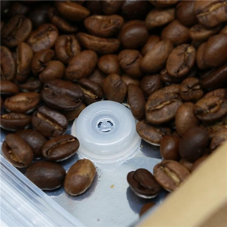 Custom Printed Flat Bottom Coffee Packaging Bag with Valve and Zipper