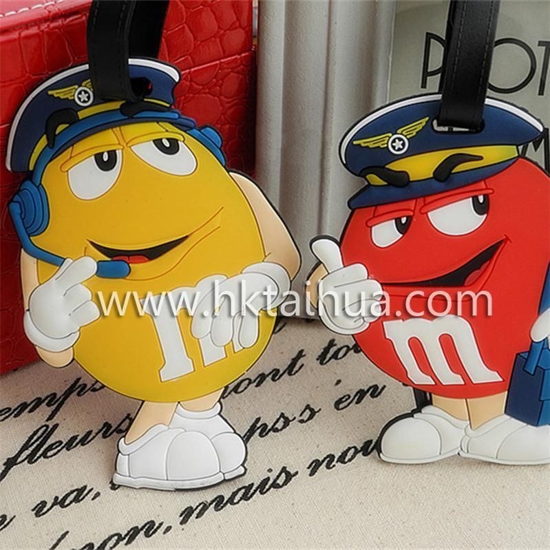 Factory Direct Stand Sale Eco-Friendly Travel Soft PVC Luggage Tag