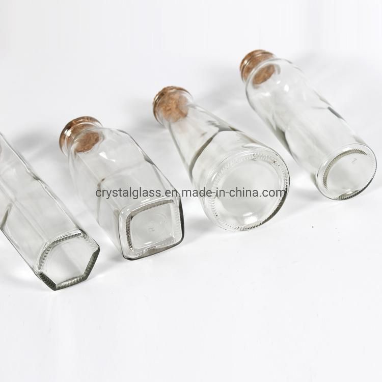 Factory Directly Sells Various Style 350ml Glass Cold Tea Drink Bottle Flower Tea Glass Bottle with Cork