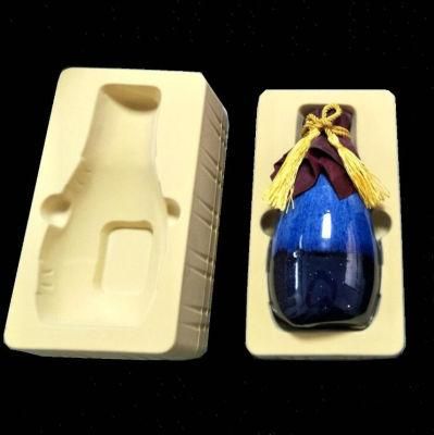 Custom Plastic Blister Flocking Inserts Tray for Wine Bottle