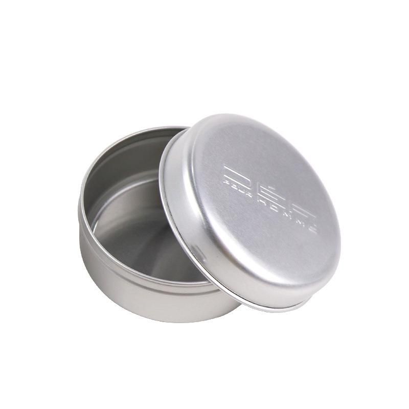 Plain Silver Aluminum Cosmetic Cream Jar with Screw Lid