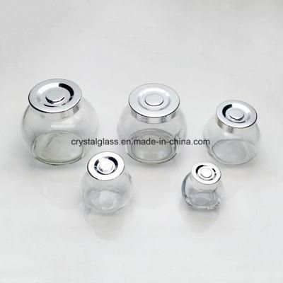 100ml 180ml 380ml 480ml Empty Flat Drum Glass Jar for Candy Food with Cap