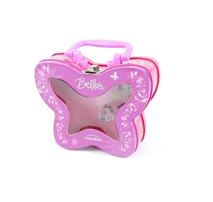 Wholesale High Quality Butterfly Tin Lunch Box Perfect for Children ′s Day Gift