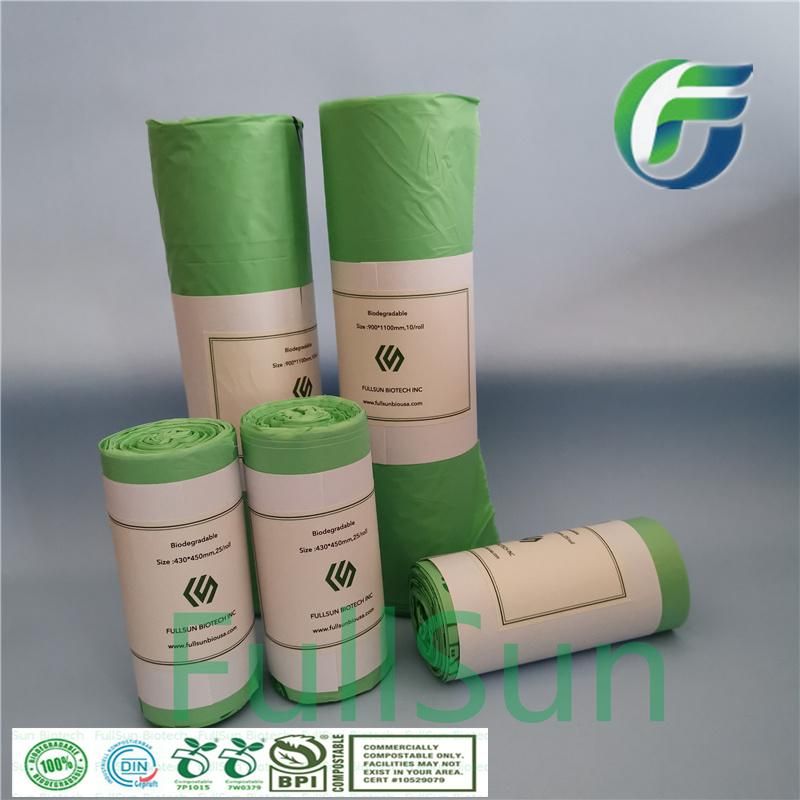 100% Fully Biodegradable Shopping Garbage Trashbin/Can Compostable Packaging Bag Kitchen Custom Printed Plastic Bag