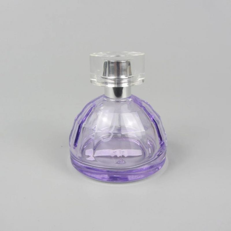 Pink Glass Perfume Bottle 50ml with Pump Spray Cap