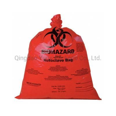 Yellow Red Infectious Laboratory Waste Biohazard Bag