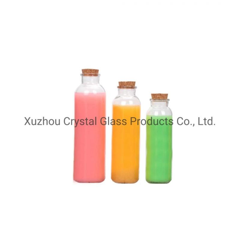 Factory Supply Fruit Juice Glass Bottles with Metal Lid