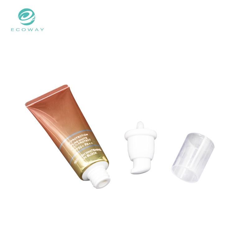 Popular Custom Logo Vacuum Pump Head and Transparent Cover Abl Material Sheet Offset Printing Cosmetic Tube