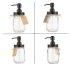 Bathroom Accessories Stainless Steel Pump Cap 500ml Glass Mason Jar