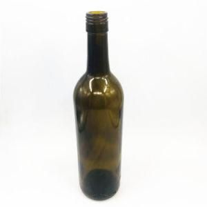 Antique Dark Green 750ml Red Wine Bottles Empty Clear 75cl Cork Top Bordeaux Antique Green Empty Wine Glass Bottles Wholesale