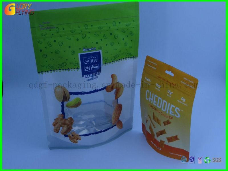 Nut Plastic Zipper Bag, Transparent Window Plastic Bag