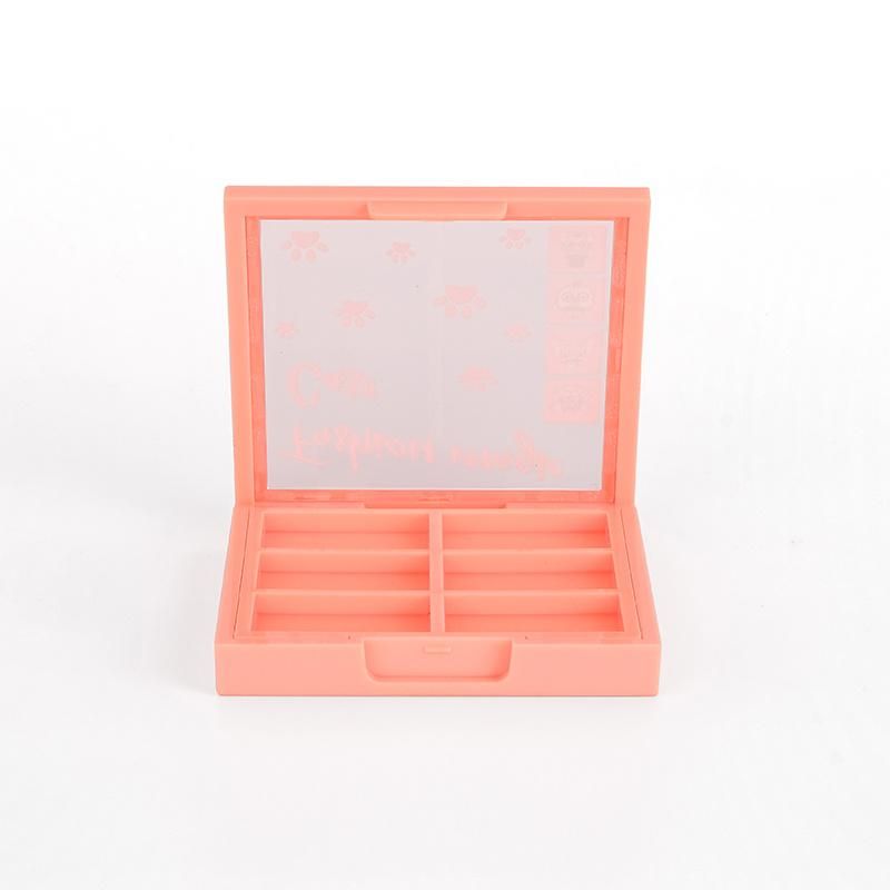 Wholesale Pink Color 6 Hole Eyeshadow Palette Eyeshadow Case for Custom Packaging