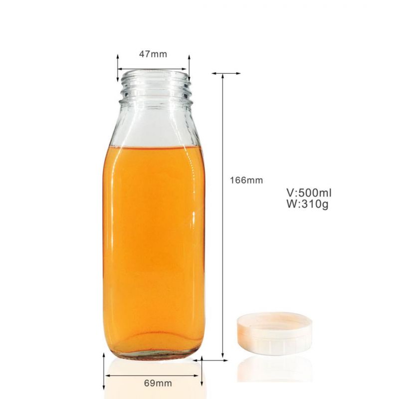 Glass Juice Milk Beverage Packaging Reusable Bottle Manufactor Supplier