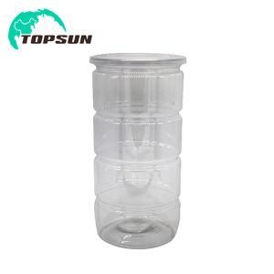 Large Food Storage Jar Sealed Transparent Pet Plastic Bottle for Snacks