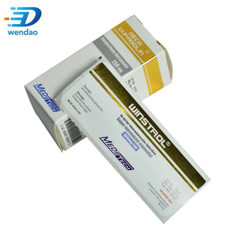 Custom Printing Waterproof 10ml Vial Steroid Powder Label and Box