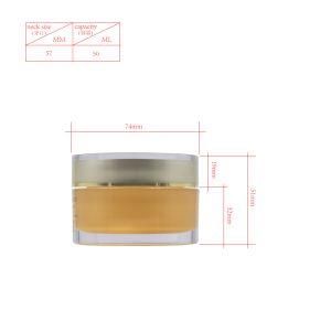 50g Plastic Acrylic Materials Customized Cosmetic Packaging Cream Jar