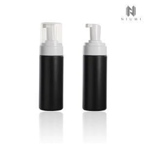 150ml Pet Foam Bottle Customized Color Plastic Mousse Bottle Black Facial Cleanser Foam Bottle