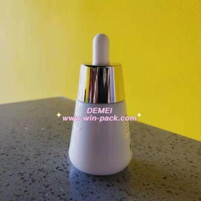 New Design Skincare Glass Bottle 1oz with Silver Dropper