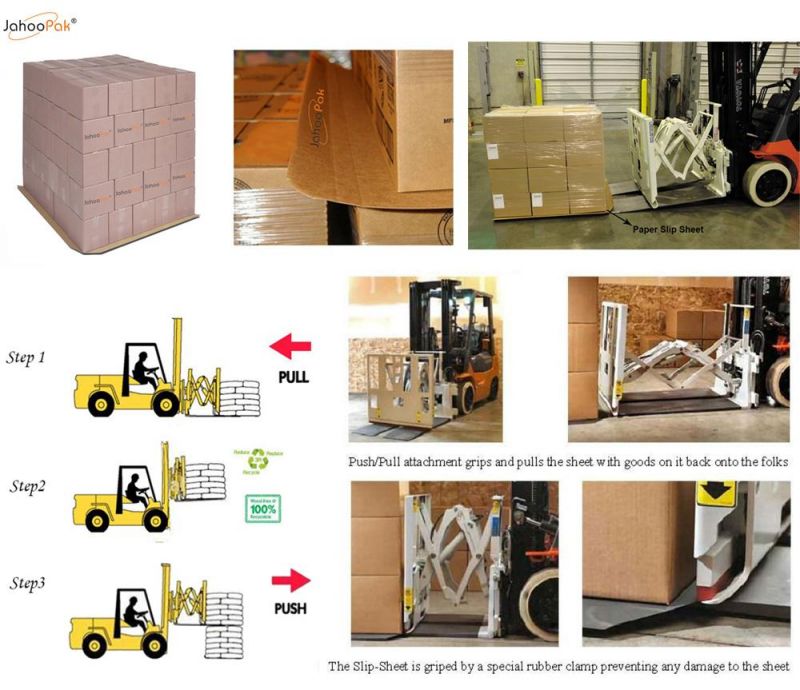 Brown Kraft Paper Slip Sheet Working with Forklift Accessory