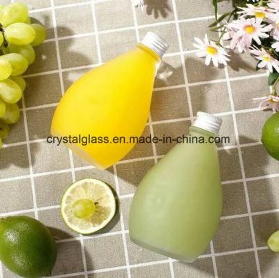 New Arrival Cute Glass Drinks Juice Beverage Bottle with Alu Cap