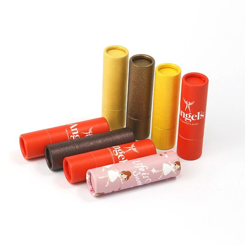 Custom Paper Packaging Yellow Round Small Tube