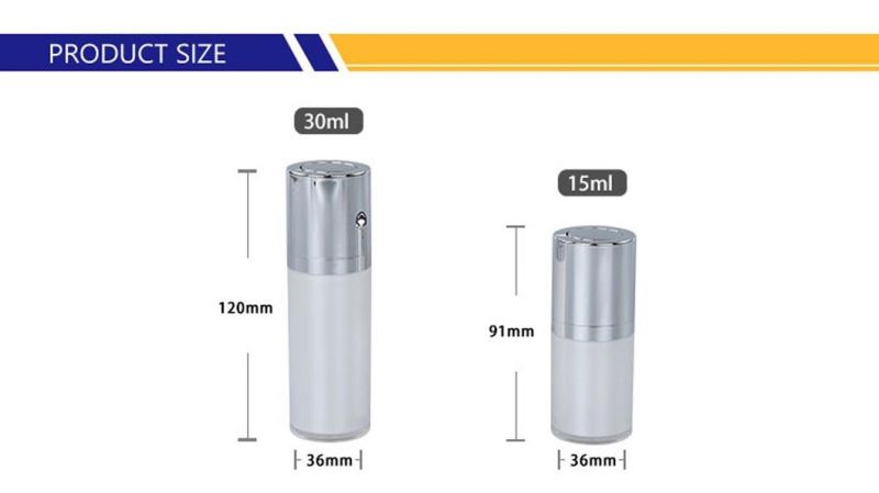 China Round Bottle OEM/ODM Skin Care Packaging Airless Cosmetic Bottles