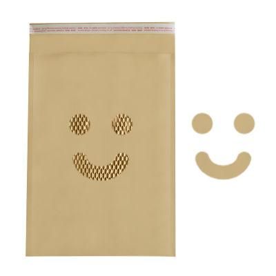 No Pollution Customized Logo Black Paper Honeycomb Padded Envelope Kraft Bubble Mailer