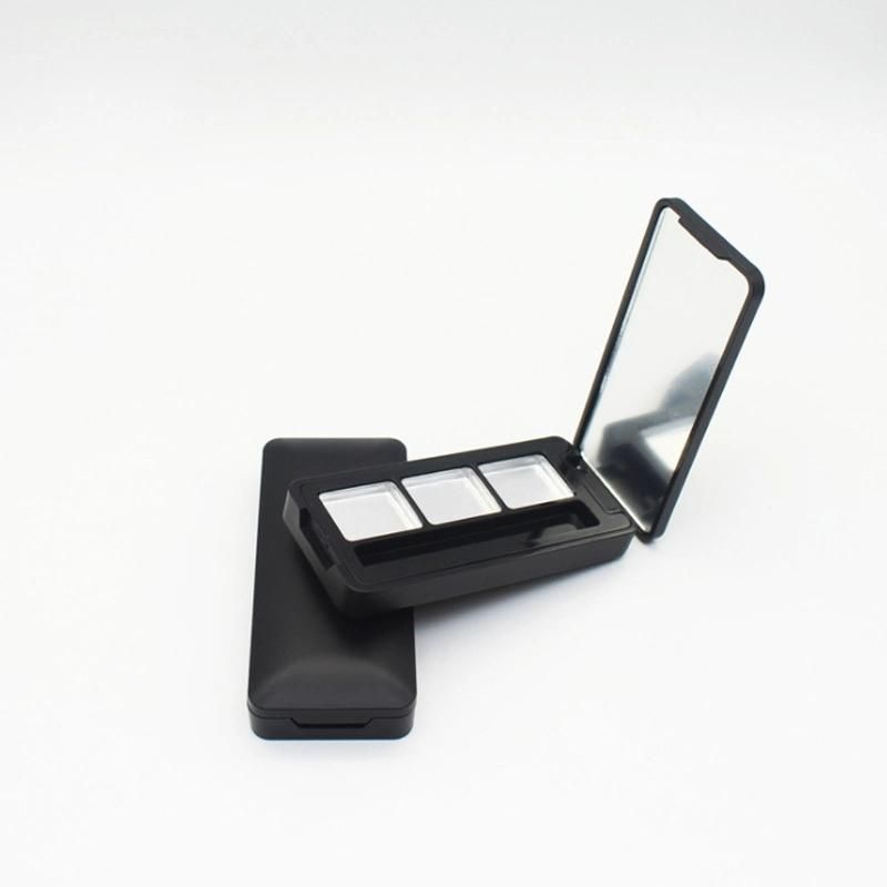 in Stock 0.5g*3 Luxury Magnetic Empty Eyeshadow Palette Container Case with Mirror & Aluminum Pan Empty Eyeshadow Palette