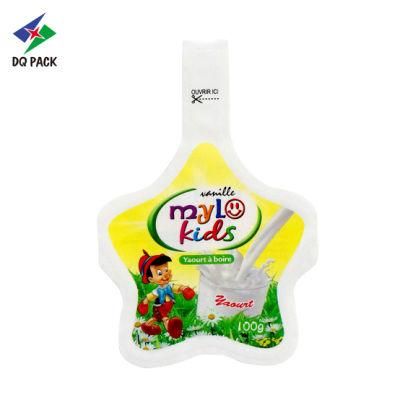 Dq Pack Custom Print Mylar Bag Cheap Price Mylar Bag Star Shape Injection Packaging Bag Wholesales Injection Bag for Yogurt Packaging