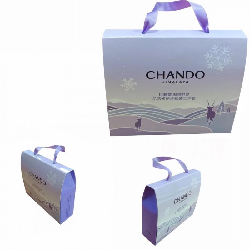 Customized Gift Box Human Hair Package Hanger Bag with Logo 4c Printing Container