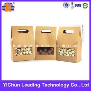 Kraft Paper Packaging Snack Pistachio Nuts Packaging Windowed Bag