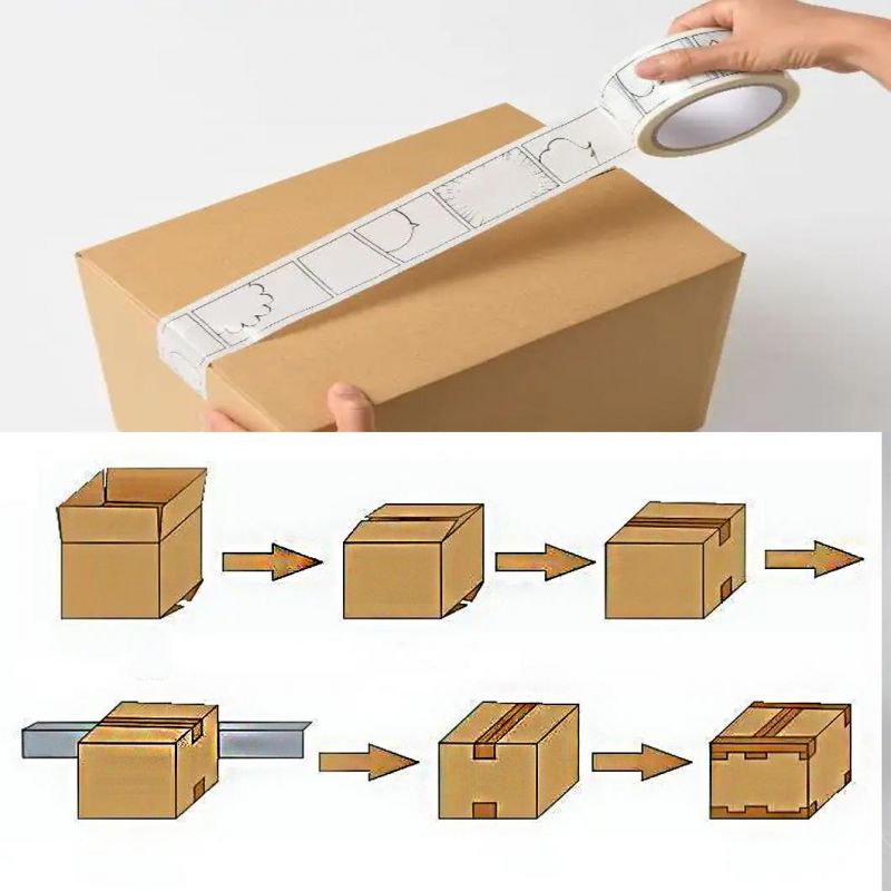 Custom Printed Water Activated Reinforced Kraft Paper Gummed Tape