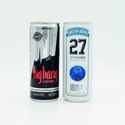 Slim 250ml Energy Drink Cans with 200 Ends