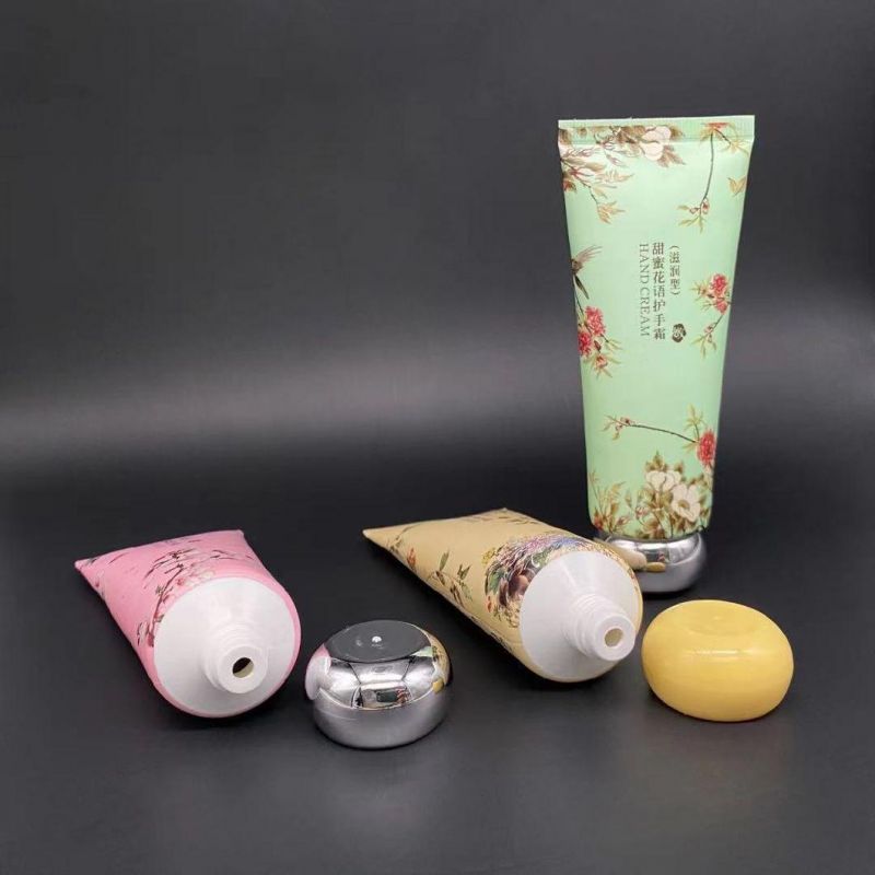 Custom 100ml Matte Grey Skin Cream Cosmetic Packaging Tube HDPE Plastic Tube Cosmetic with Screw Lid