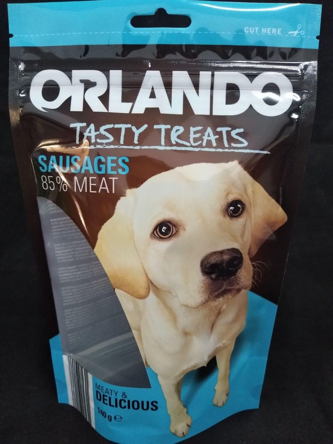 Moisture-Proof High Barrier Plastic Pet Food Packing Reclosable Vertical Bags