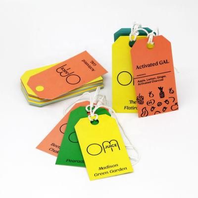 Custom Screen Printing Name Logo PVC Clothing Hang Tag with Eyelet