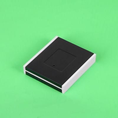 Manufacturer Cosmetic Empty Simple Square Black Blusher Press Powder Case Compact Case Packaging